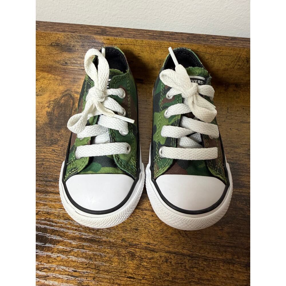 NWOB Converse All Star Little Kid Toddler 5C Camo Low Top Sneakers 770524F - Picture 2 of 6